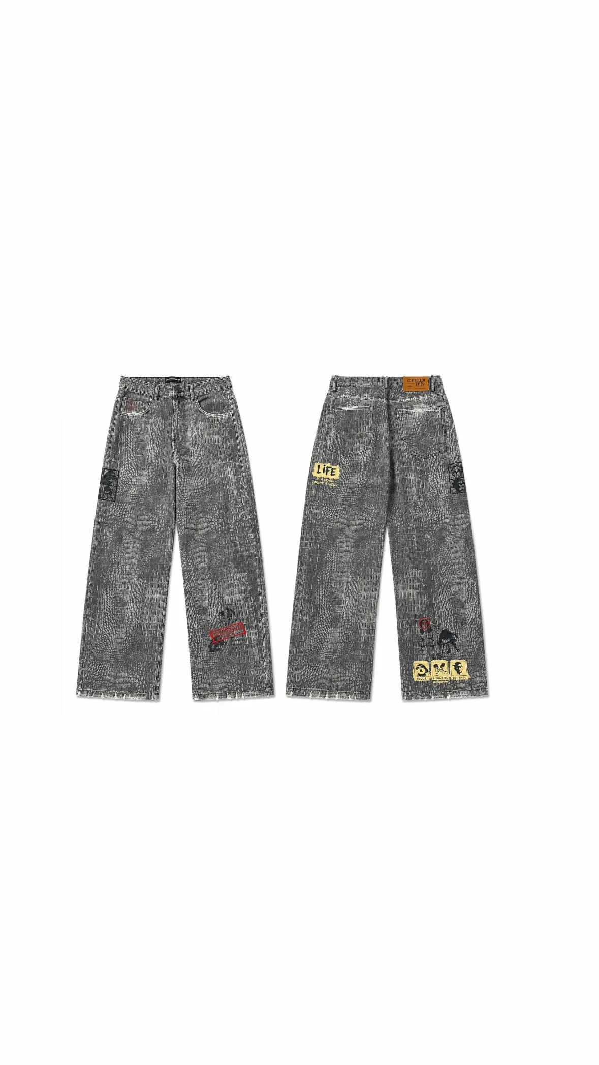 Croc Print Trousers