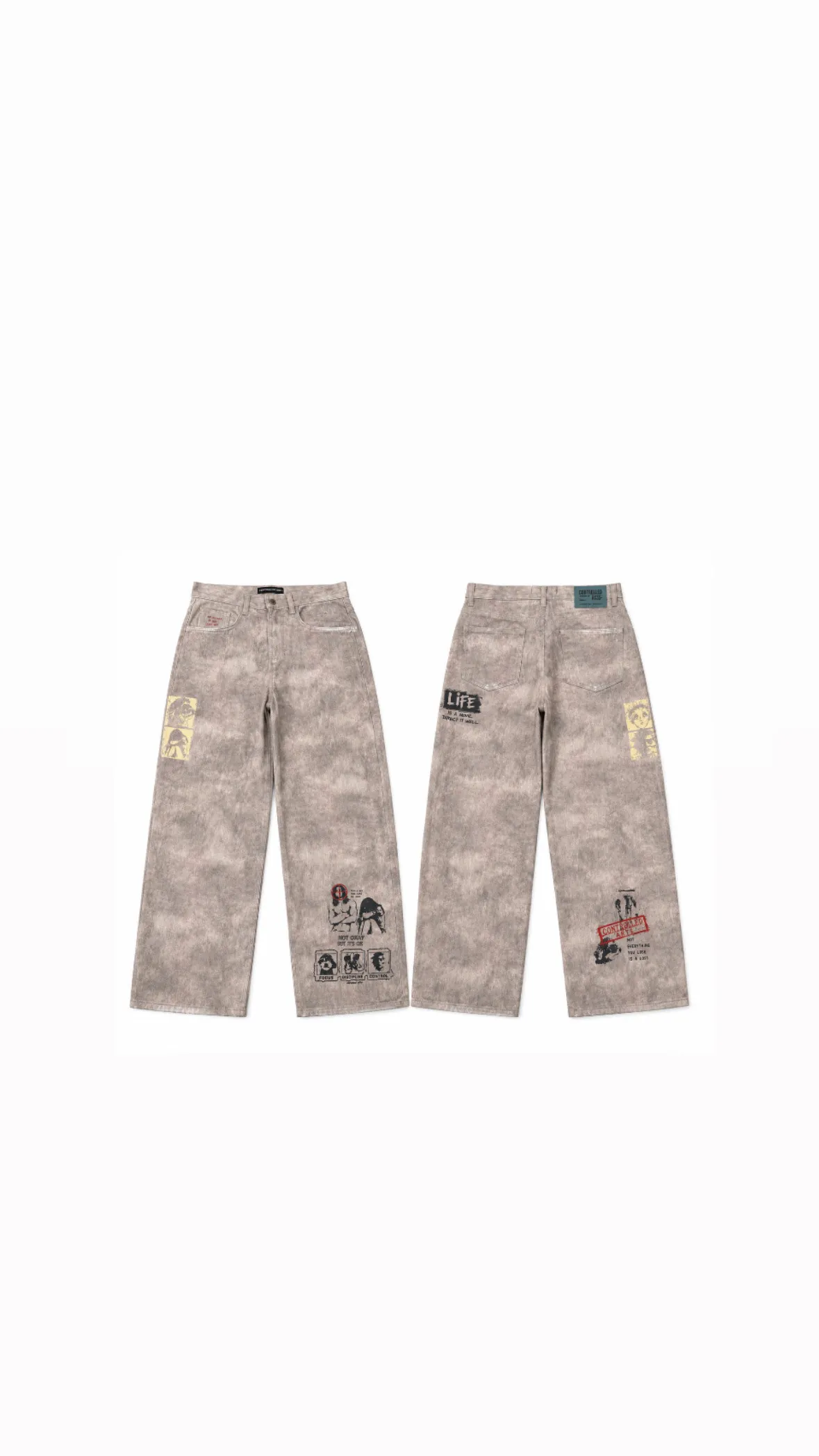 Fuzzy Print Trousers