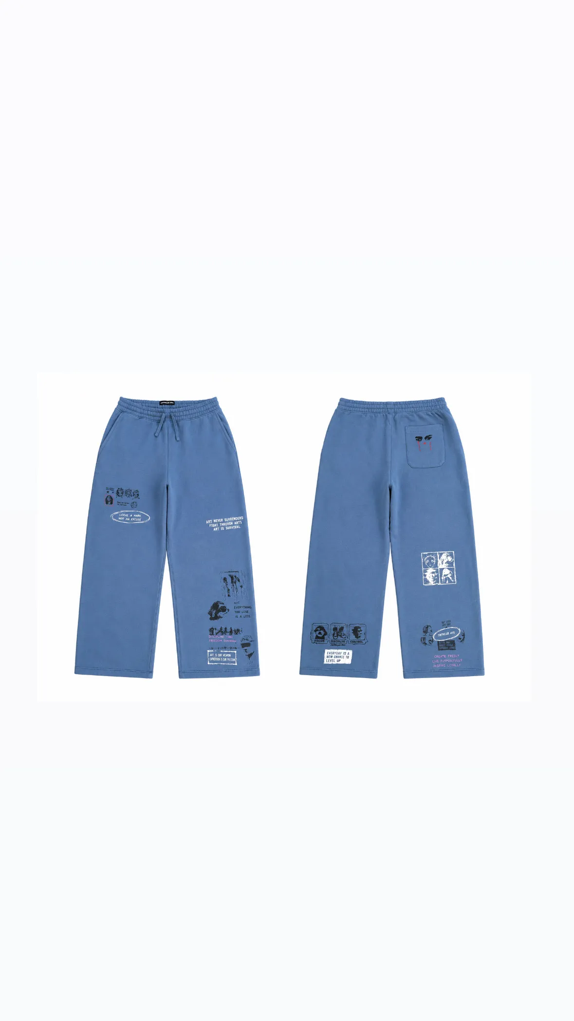 Mid Blue Sweat Pants