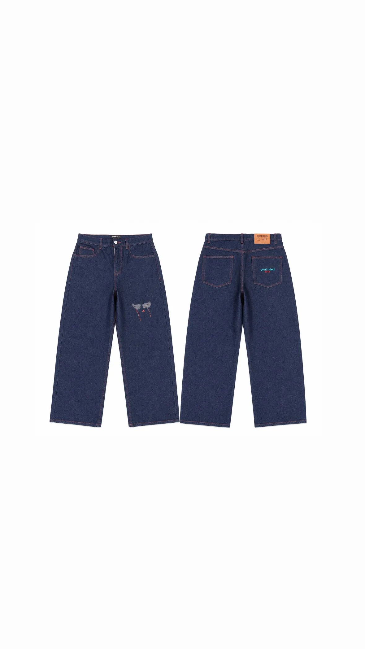 Raw Indigo with Contrast Red Stitch
