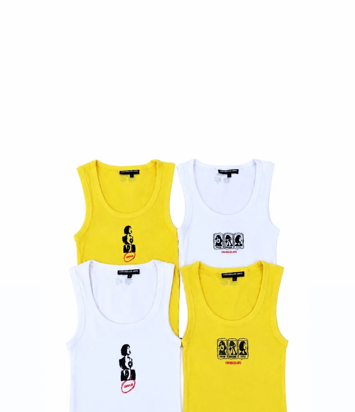 Thick Binding Rib Scoop Neck Vest