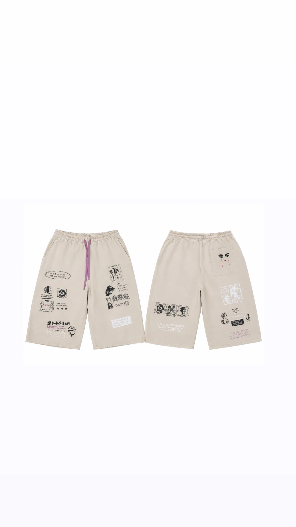Sweat Jorts in Ecru